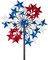 Outdoor Wind Spinner - Patriotic Metal Garden Spinners- Wind Sculptures July 4th Decorations for Garden